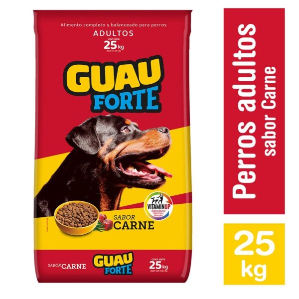 Guau Forte Adulto Sabor Carne 25 KG