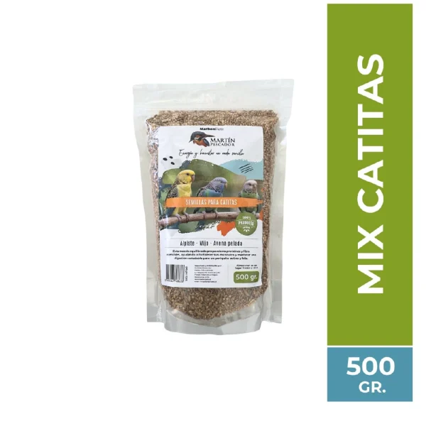 Martin Pescador Mix Catitas Alpiste - Mijo Blanco - Avena Pelada 500 Grs